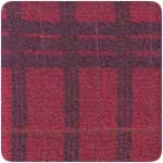 Felt/Boiled Wool  Tartan pattern red